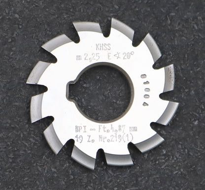 Bild des Artikels DOLD-Zahnformfräser-m=-2,25mm-No.-1-Z=-19-EGW-20°-BP-I- Ø60x22mm-12-Spannuten