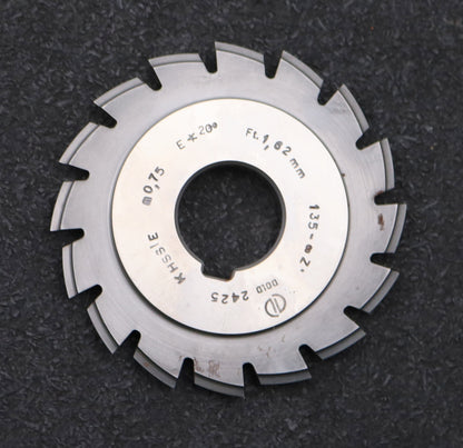 Bild des Artikels DOLD-Zahnformfräser-m=-0,75mm-No.-8-Z=-135-00-EGW-20°- Ø76x22mm-16-Spannuten