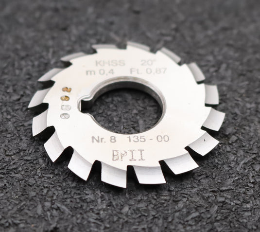 Bild des Artikels DOLD-Zahnformfräser-gear-profile-cutter-m=-0,4mm-No.-8-Z=-135-00-EGW-20°-BP-II