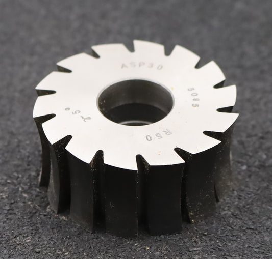 Bild des Artikels DOLD-Formfräser-konkav-Radiusfräser-Radius-50,0mm- Ø60,5x27x Ø22mm-14-Spannuten