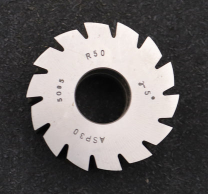 Bild des Artikels DOLD-Formfräser-konkav-Radiusfräser-Radius-50,0mm- Ø60,5x27x Ø22mm-14-Spannuten
