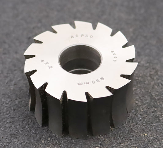 Bild des Artikels DOLD-Formfräser-konkav-Radiusfräser-Radius-60,0mm- Ø60x30x Ø22mm-14-Spannuten