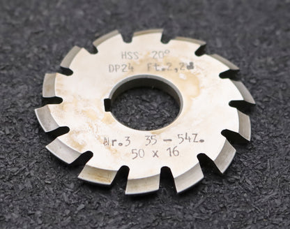 Bild des Artikels DOLD-Zahnformfräser-gear-profile-cutter-DP-24-No.-3--Z=-35-54-EGW-20° Ø50x16mm