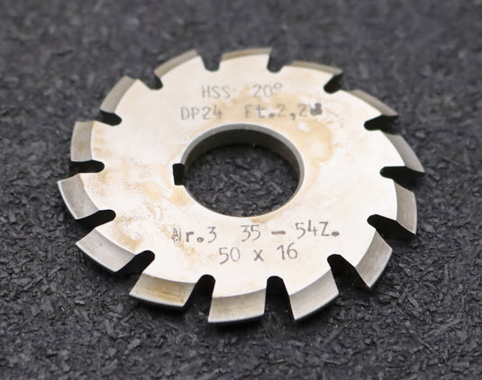 Bild des Artikels DOLD-Zahnformfräser-gear-profile-cutter-DP-24-No.-3--Z=-35-54-EGW-20° Ø50x16mm