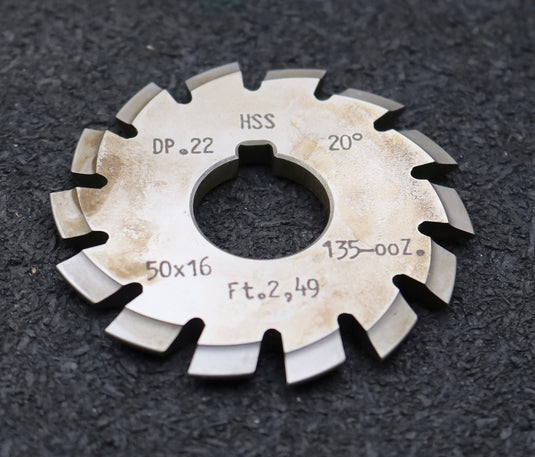 Bild des Artikels DOLD-Zahnformfräser-gear-profile-cutter-DP-22-No.-1--Z=-135-00-EGW-20° Ø50x16mm