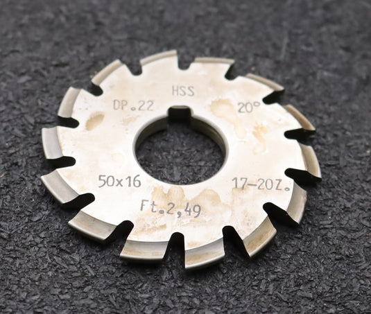 Bild des Artikels DOLD-Zahnformfräser-gear-profile-cutter-DP-22-No.-6--Z=-17-20-EGW-20° Ø50x16mm