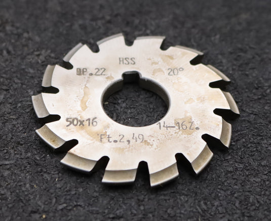 Bild des Artikels DOLD-Zahnformfräser-gear-profile-cutter-DP-22-No.-7--Z=-14-16-EGW-20° Ø50x16mm