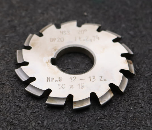 Bild des Artikels DOLD-Zahnformfräser-gear-profile-cutter-DP-20-No.-8--Z=-12-13-EGW-20° Ø50x16mm