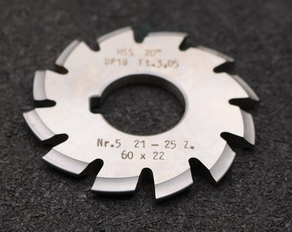 Bild des Artikels DOLD-Zahnformfräser-gear-profile-cutter-DP-18-No.-5--Z=-21-25-EGW-20° Ø60x22mm
