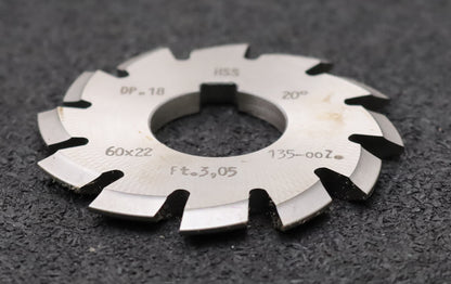 Bild des Artikels DOLD-Zahnformfräser-gear-profile-cutter-DP-18-No.-1--Z=-135-00-EGW-20° Ø60x22mm