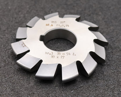 Bild des Artikels DOLD-Zahnformfräser-gear-profile-cutter-DP-6-No.-3-Z=-35-54-EGW-20°- Ø80x27mm