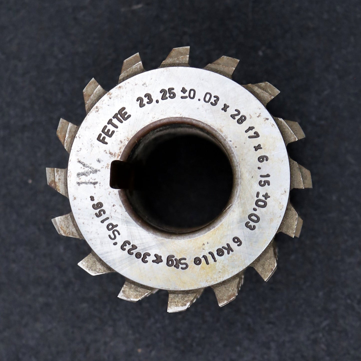 Bild des Artikels FETTE-Keilwellen-Wälzfräser-spline-hob-6-Keile-23,25x28x6,15mm-mit-Höcker-1gg.Re