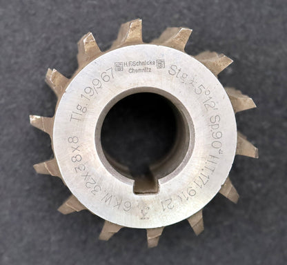 Bild des Artikels H.F.SCHNICKE-Keilwellen-Wälzfräser-spline-hob-6-Keile-32x38x8mm-mit-Höcker-+-LKN