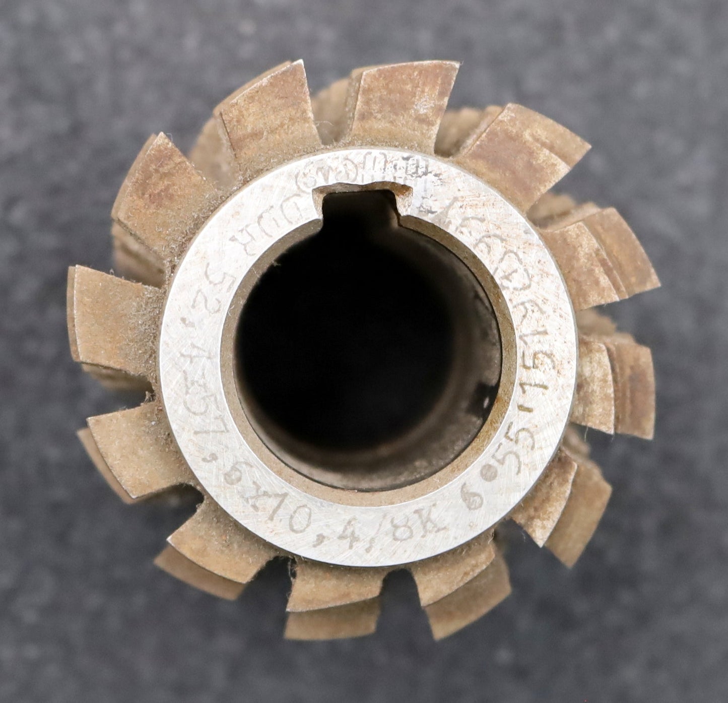 Bild des Artikels PWS-Keilwellen-Wälzfräser--8-Keile-52,4x57,6x10,4mm-mit-Höcker-1gg.-Rechts-HSS