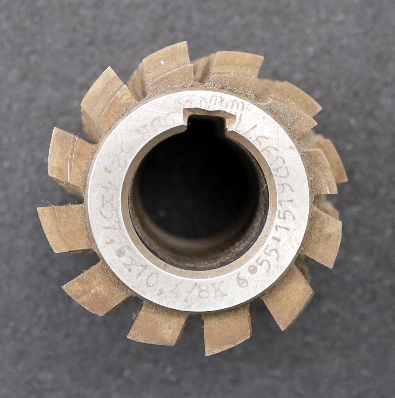 Bild des Artikels PWS-Keilwellen-Wälzfräser-8-Keile-52,4x57,6x10,4mm-mit-Höcker-1gg.-Rechts-HSS