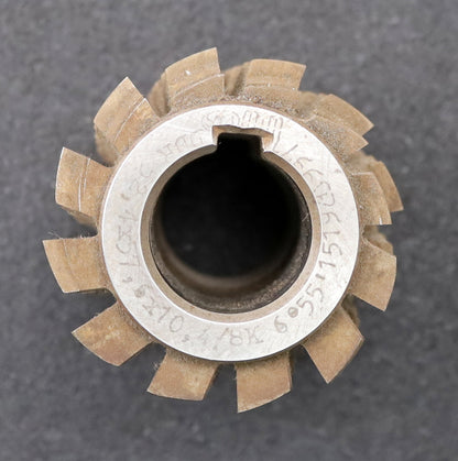 Bild des Artikels PWS-Keilwellen-Wälzfräser-8-Keile-52,4x57,6x10,4mm-mit-Höcker-1gg.-Rechts-HSS