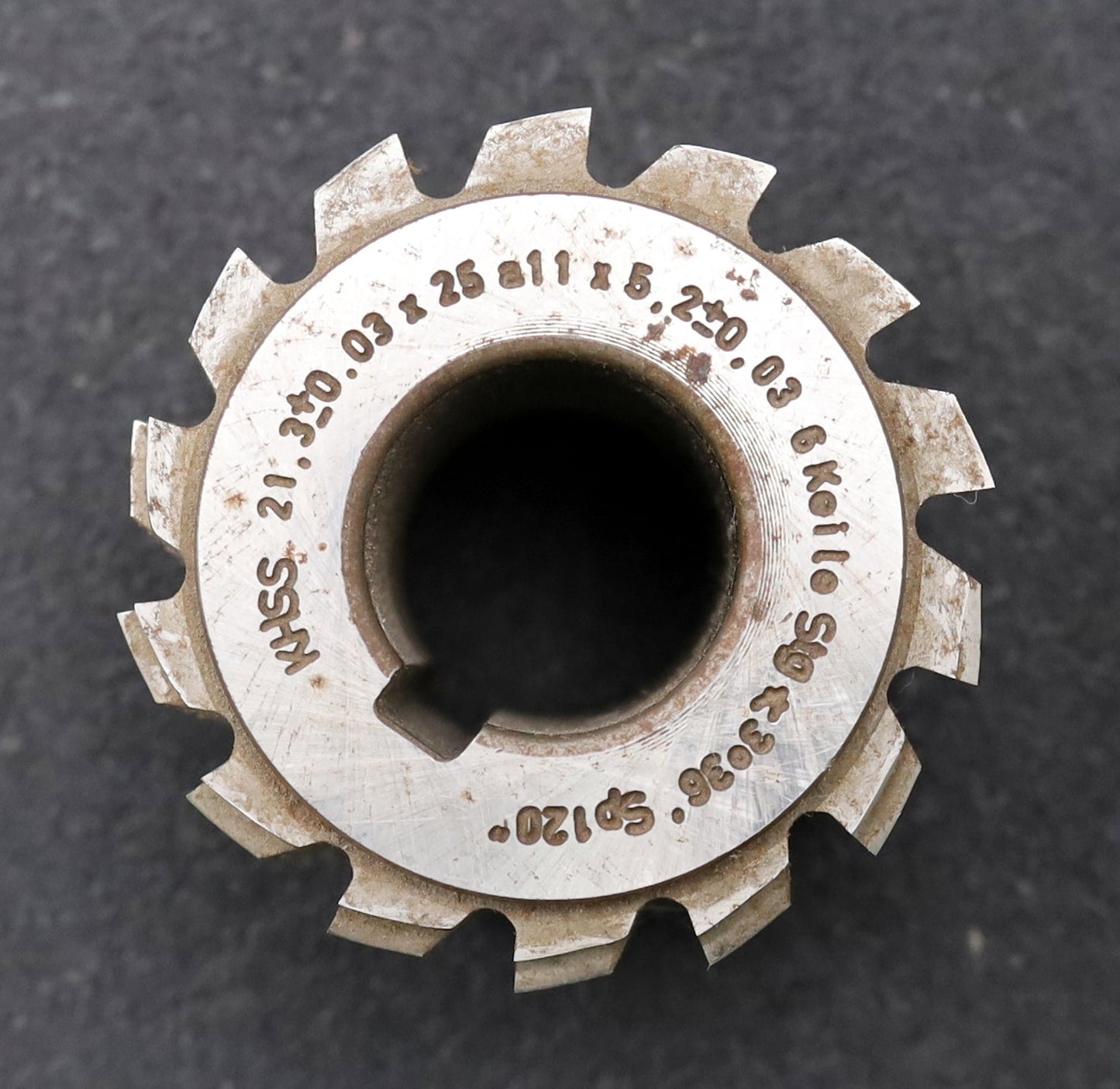 Bild des Artikels FETTE-Keilwellen-Wälzfräser-6-Keile-21,3x25x5,2mm-mit-Höcker-Ø63x61xØ27mm-LKN