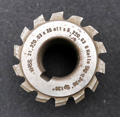 Bild des Artikels FETTE-Keilwellen-Wälzfräser-6-Keile-21,3x25x5,2mm-mit-Höcker-Ø63x61xØ27mm-LKN