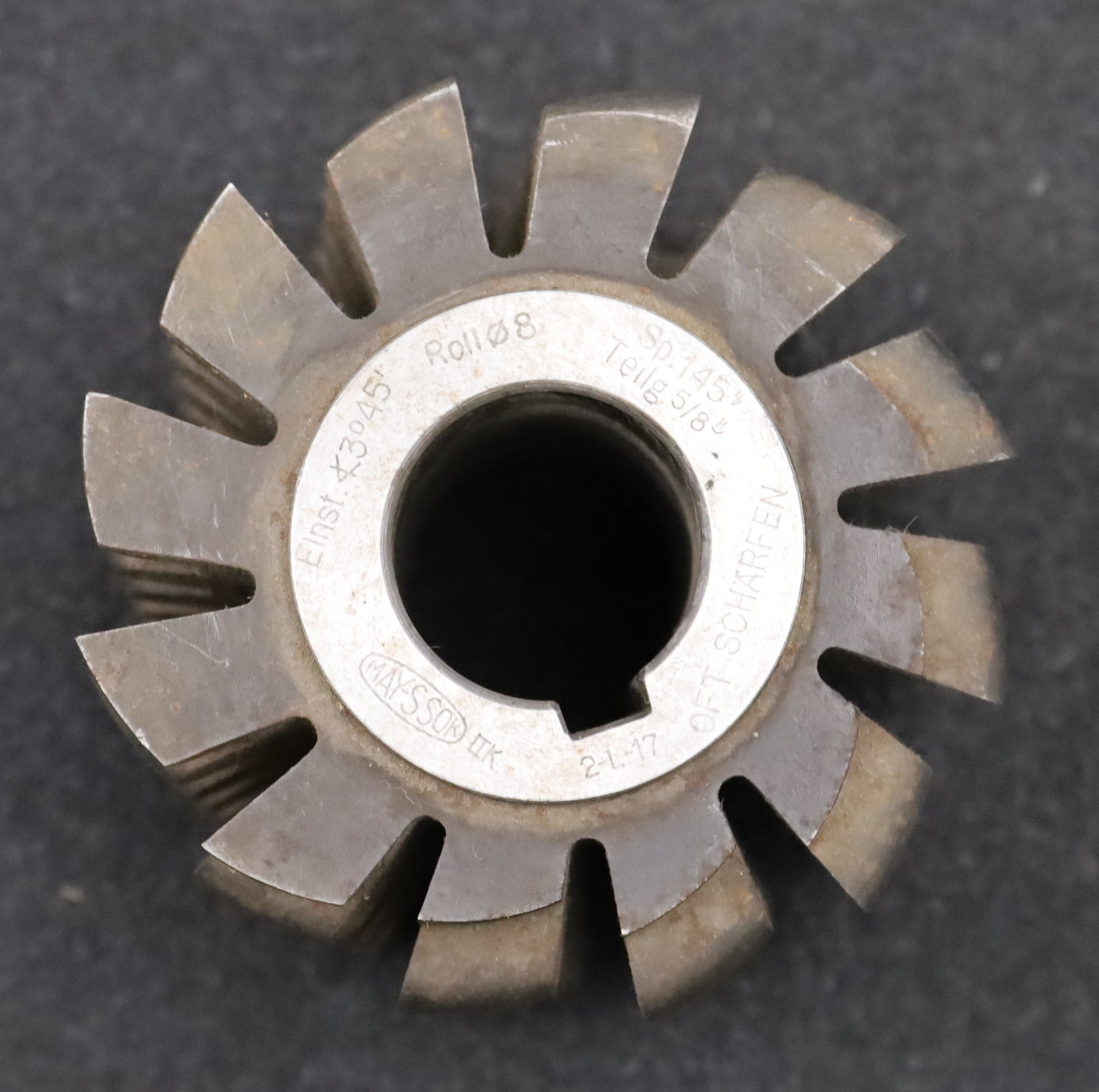 Bild des Artikels MAY-SSO-Kettenrad-Wälzfräser-chainwheel-hob-Teilung-15,875mm=-5/8"-RollenØ-8mm