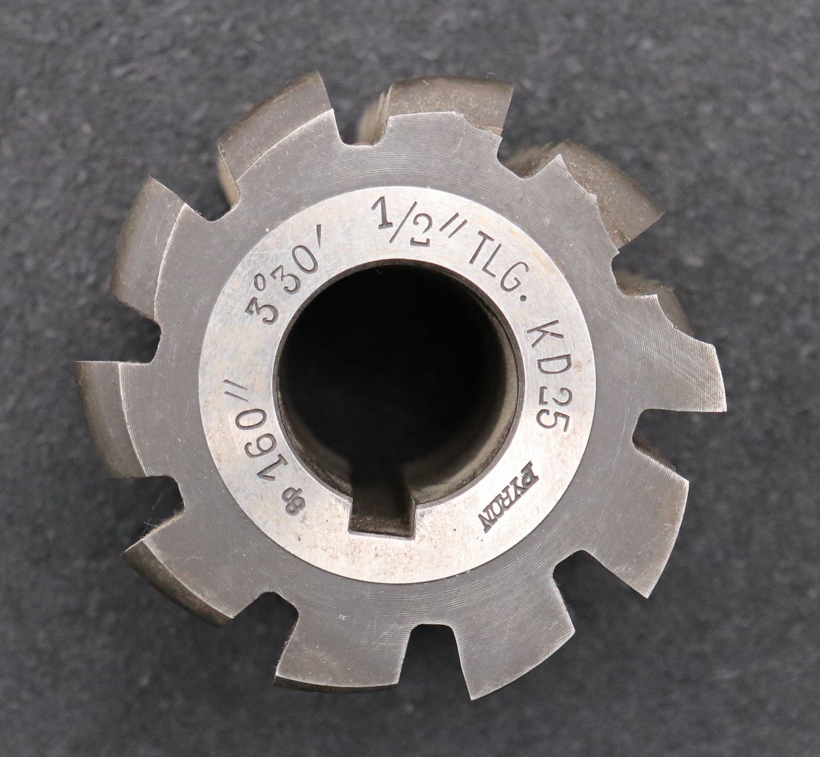 Bild des Artikels PYRON-Kettenrad-Wälzfräser-chainwheel-hob-Teilung-12,7mm=-1/2"-KD25-Ø72x62xØ27mm