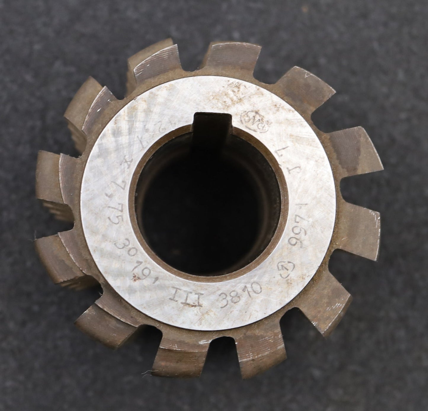 Bild des Artikels PWS-Kettenrad-Wälzfräser-Teilung-12,7mm=-1/2"-RollenØ-7,75mm-BP-III-Ø77x56xØ32mm