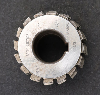 Bild des Artikels LEIMBACH-Keilwellen-Wälzfräser-spline-hob-1-1/8"-6JDT835-Achstlg.-14,848-+Höcker