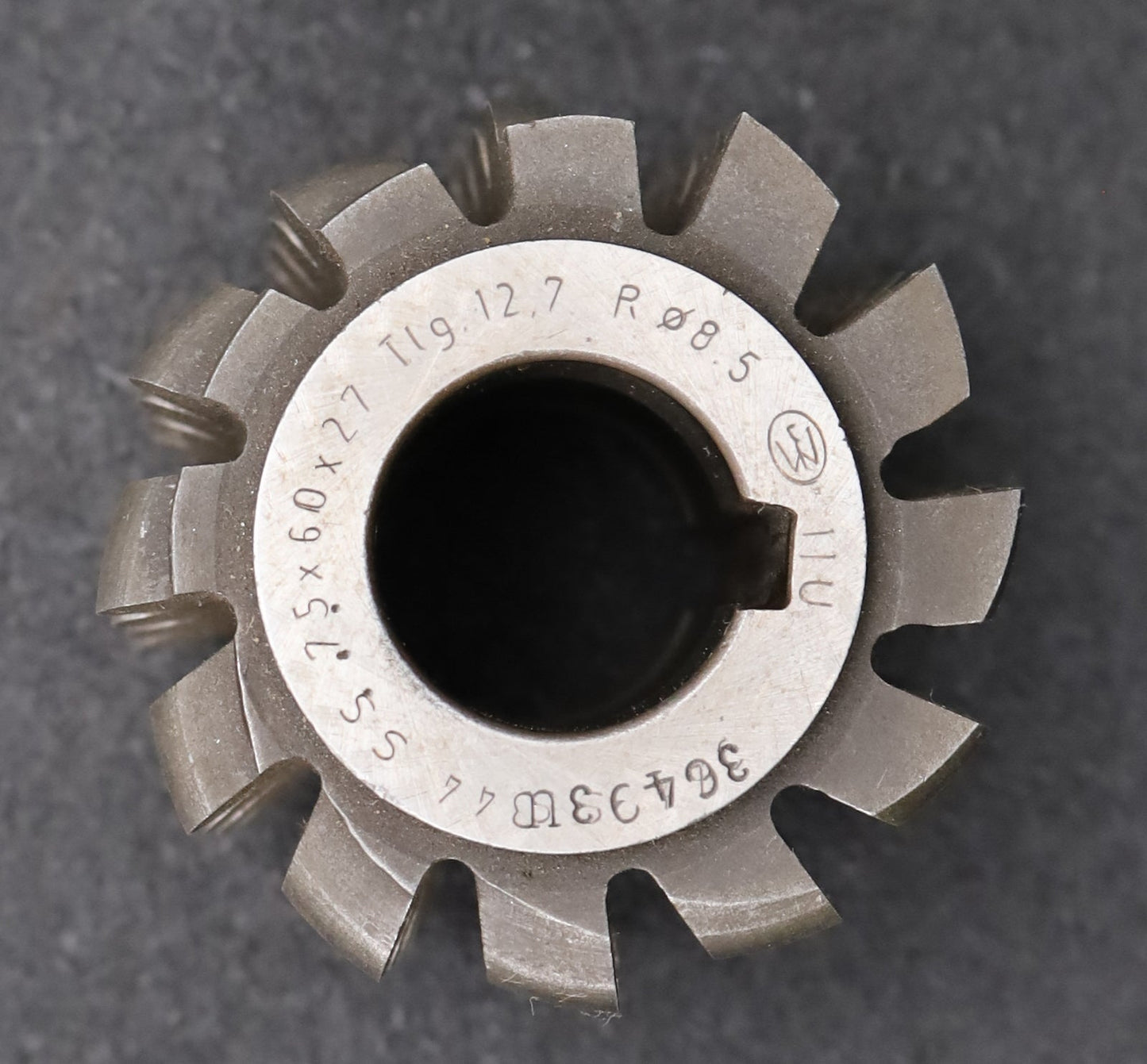 Bild des Artikels Kettenrad-Wälzfräser-Teilung-12,7mm=-1/2"-RollenØ-8,5mm-Ø70x60xØ27mm-mit-LKN