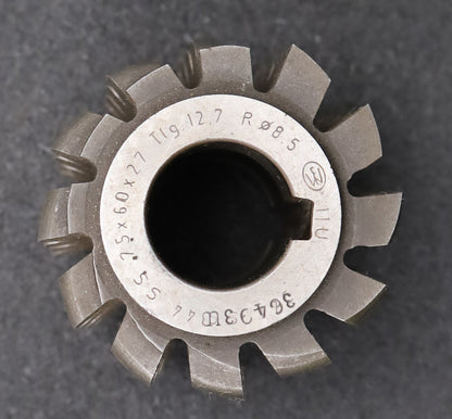 Bild des Artikels Kettenrad-Wälzfräser-Teilung-12,7mm=-1/2"-RollenØ-8,5mm-Ø70x60xØ27mm-mit-LKN