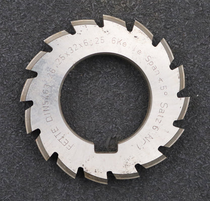 Bild des Artikels FETTE-Keilwellen-Formfräser-spline-cutter-6-Keile-DIN5463-26,25x32x6,25mm
