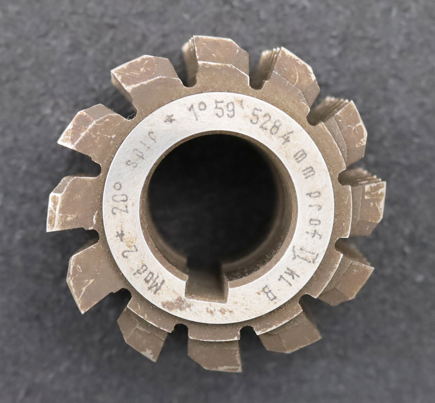 Bild des Artikels PWS-Zahnrad-Wälzfräser-gear-hob-m=-2mm-BPII-nach-DIN-3972-EGW-20°-Ø67x47xØ27mm