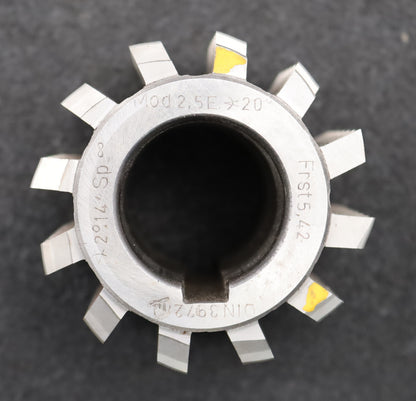 Bild des Artikels PWS-Zahnrad-Wälzfräser-gear-hob-m=-2,5mm-BPIII-DIN-3972-EGW-20°-Ø69x60xØ32mm