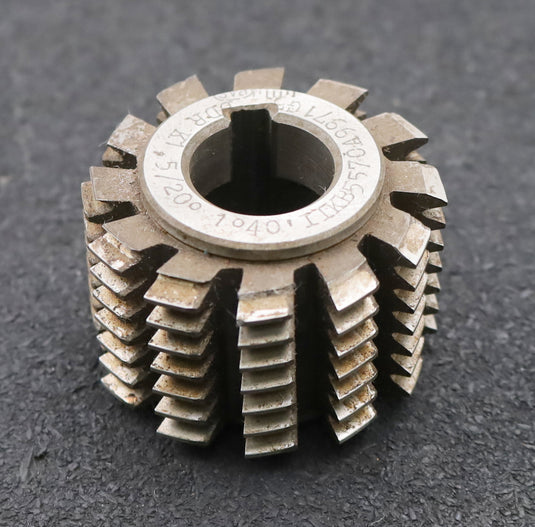 Bild des Artikels PWS-Zahnrad-Wälzfräser-gear-hob-m=-1,5mm-BPII-nach-DIN3972-EGW-20°-Ø56x39xØ22mm