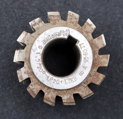 Bild des Artikels PWS-Zahnrad-Wälzfräser-m=-1,5mm-BP-II-DIN-3972-EGW-20°-Ø69x58xØ27mm-1gg.Links