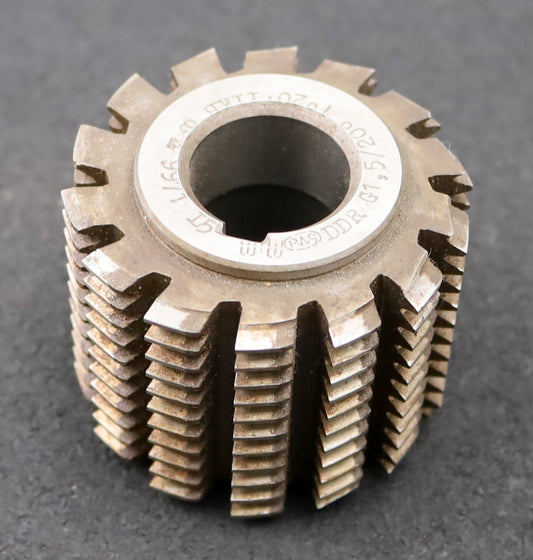 Bild des Artikels PWS-Zahnrad-Wälzfräser-m=-1,5mm-BP-II-DIN-3972-EGW-20°-Ø69x58xØ27mm-Rest:-80%
