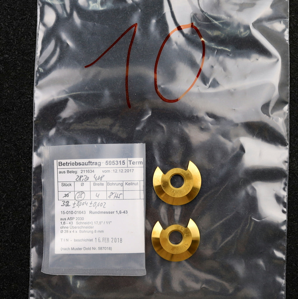 Bild des Artikels DOLD-Rundmesser-für-KLINGELNBERG-FK41-m=1,3-2,6-53-17,5°-EGW-Ø28x4xØ8mm