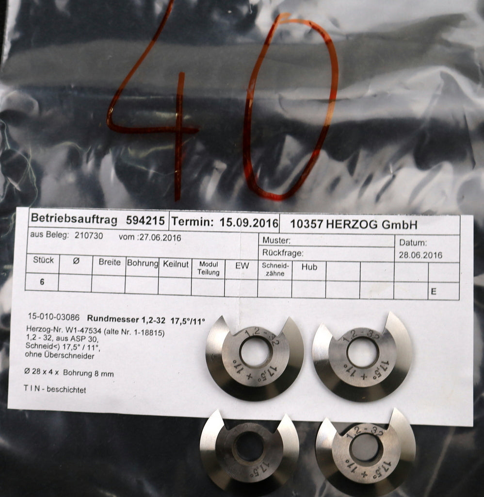 Bild des Artikels DOLD-Rundmesser-für-KLINGELNBERG-FK41-m=0,6-1,2-32-17,5°-/-11°EGW-Ø28x4xØ8mm