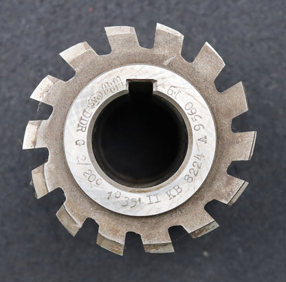 Bild des Artikels PWS-Zahnrad-Wälzfräser-m=2,0mm-BPII-DIN-3972-EGW-20°-Ø80x71xØ32mm-14-Spannuten