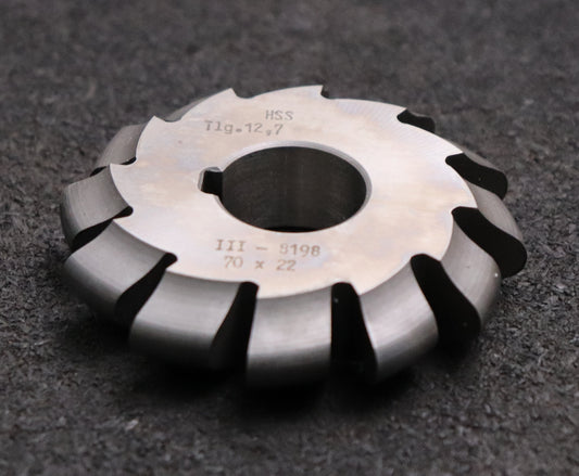 Bild des Artikels DOLD-Rollkettenrad-Formfräser-Roller-Teilung=-12,7mm=-1/2"-Ø70x22mm-mit-LKN