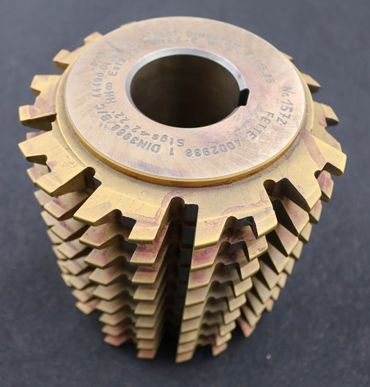 Bild des Artikels FETTE-Zahnrad-Wälzfräser-m=-7,0mm-BPIV-DIN-3972-EGW-20°-Ø190x200x60mm-mit-LKN