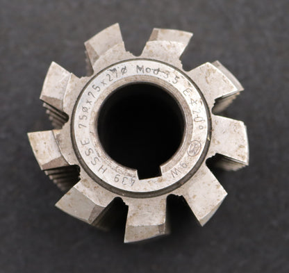 Bild des Artikels PWS-Zahnrad-Wälzfräser-m=-3,25mm-EGW-20°-BPIII-nach-DIN-3972-Ø80x70xØ32mm