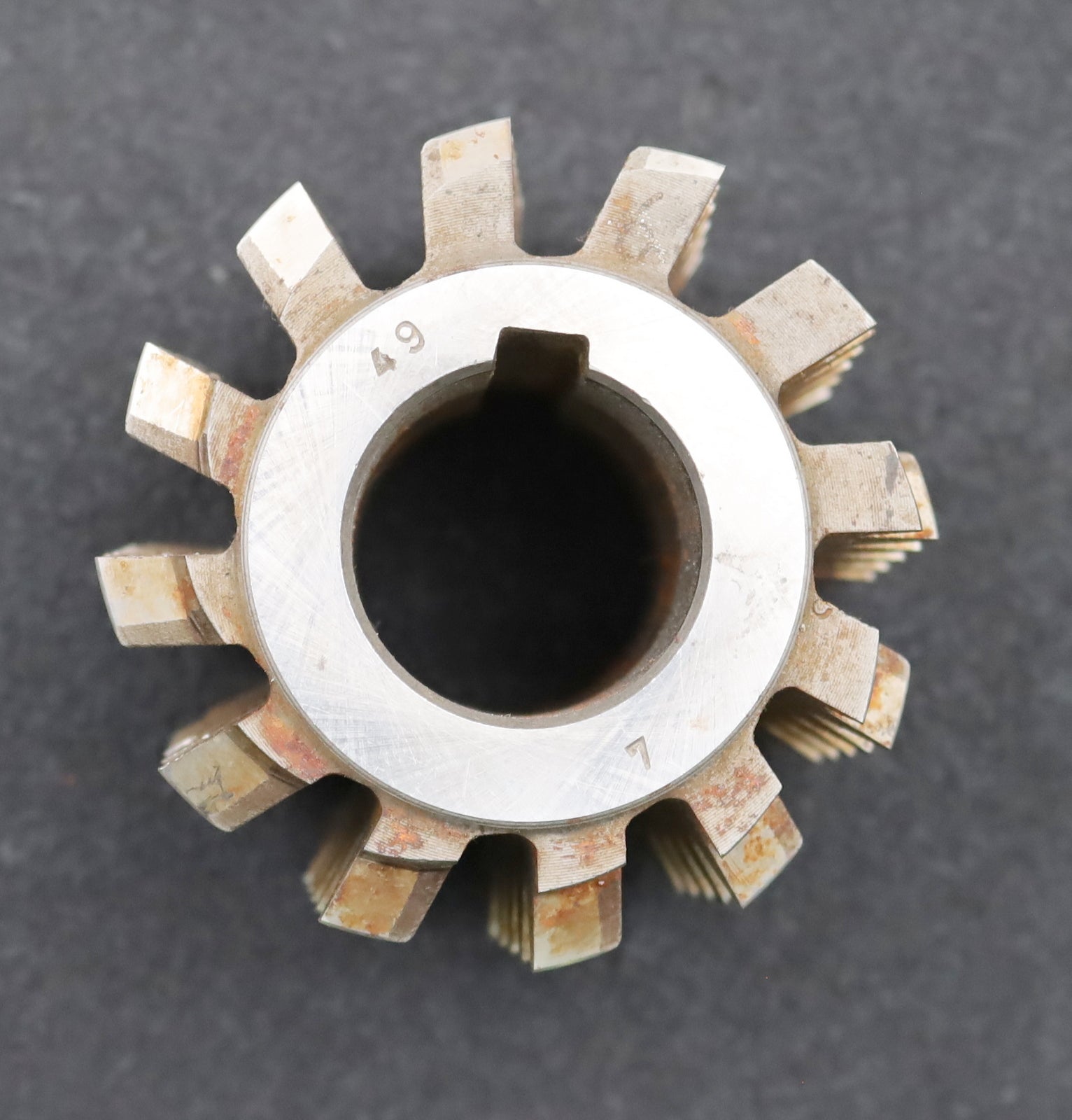 Bild des Artikels PWS-Zahnrad-Wälzfräser-m=-3,5mm-EGW-20°-BPII-DIN-3972-Ø80x70xØ32mm-12-Spannuten