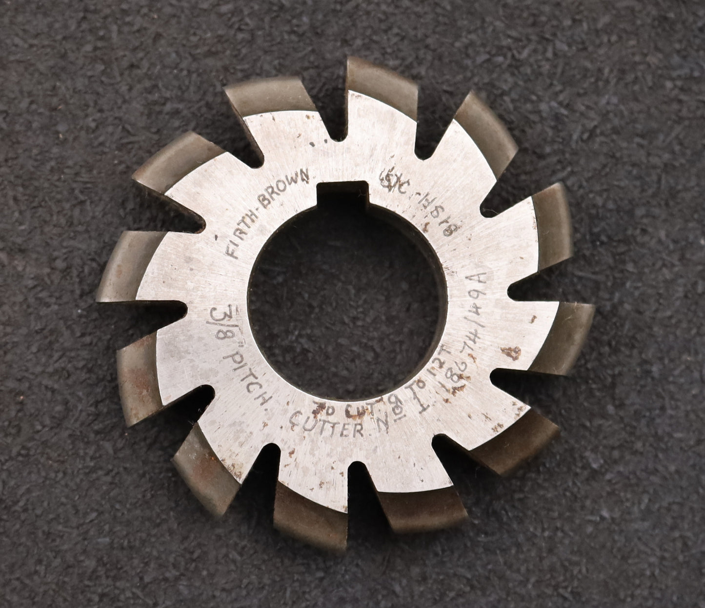 Bild des Artikels FIRTH-BROWN-Rollkettenrad-Formfräser-Teilung=-9,525mm=-3/8''-Ø70x27mm-Profil-1