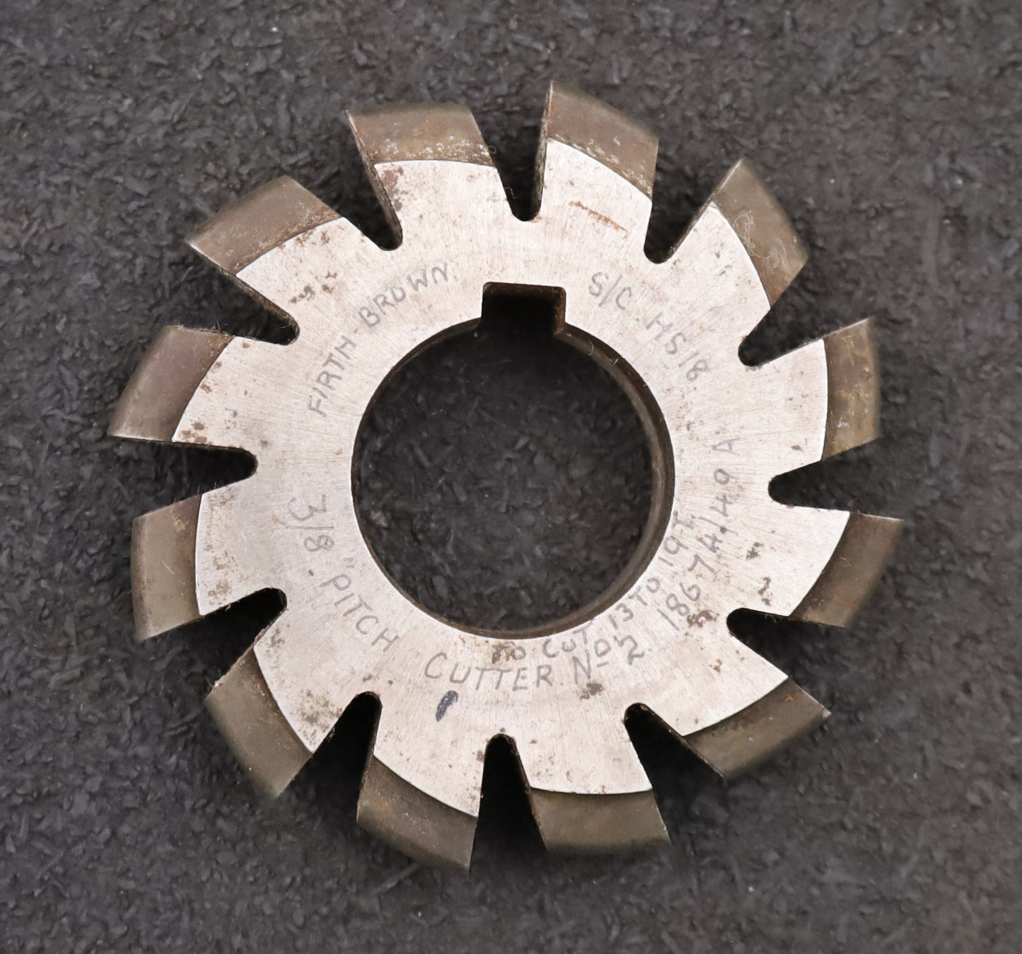 Bild des Artikels FIRTH-BROWN-Rollkettenrad-Formfräser-Teilung=-9,525mm=-3/8''-Ø70x27mm-Profil-2