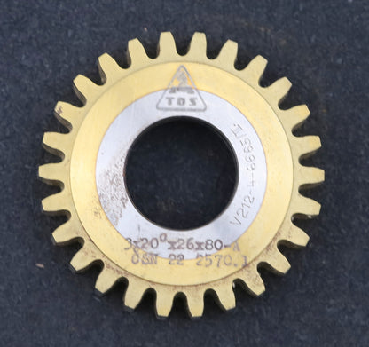 Bild des Artikels TOS-Scheibenschneidrad-m=-3mm-EGW-20°-Z=-26-BP-II-Ø82x22xØ1-1/4"-Qualität-A