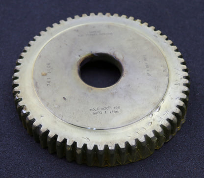 Bild des Artikels LORENZ-Scheibenschneidrad-m=-3mm-EGW-20°-Z=-58-haP0-1-1/6m-BP-I-Ø180x25xØ1-3/4"