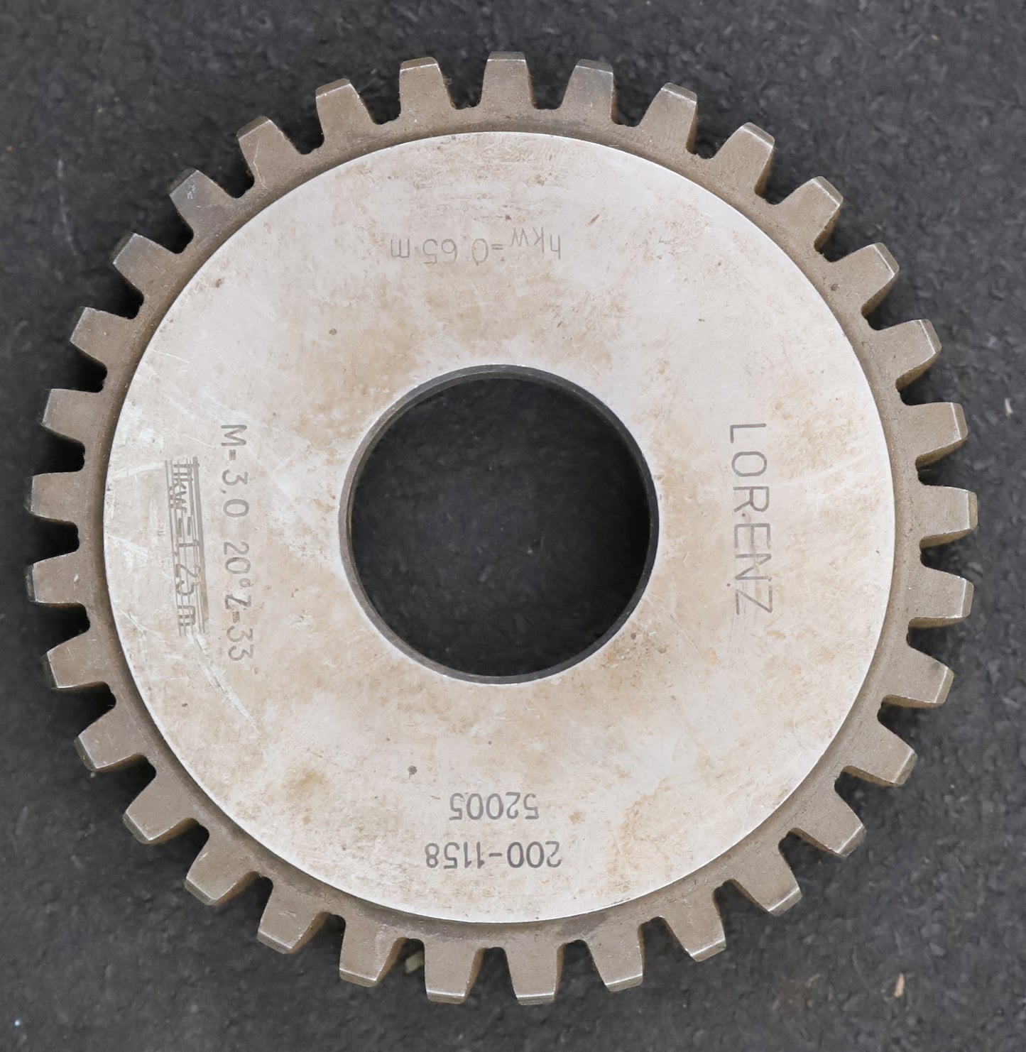 Bild des Artikels LORENZ-Scheibenschneidrad-m=-3mm-EGW-20°-Z=-33-hkw=-0,65xm-Ø104x22xØ1-1/4"