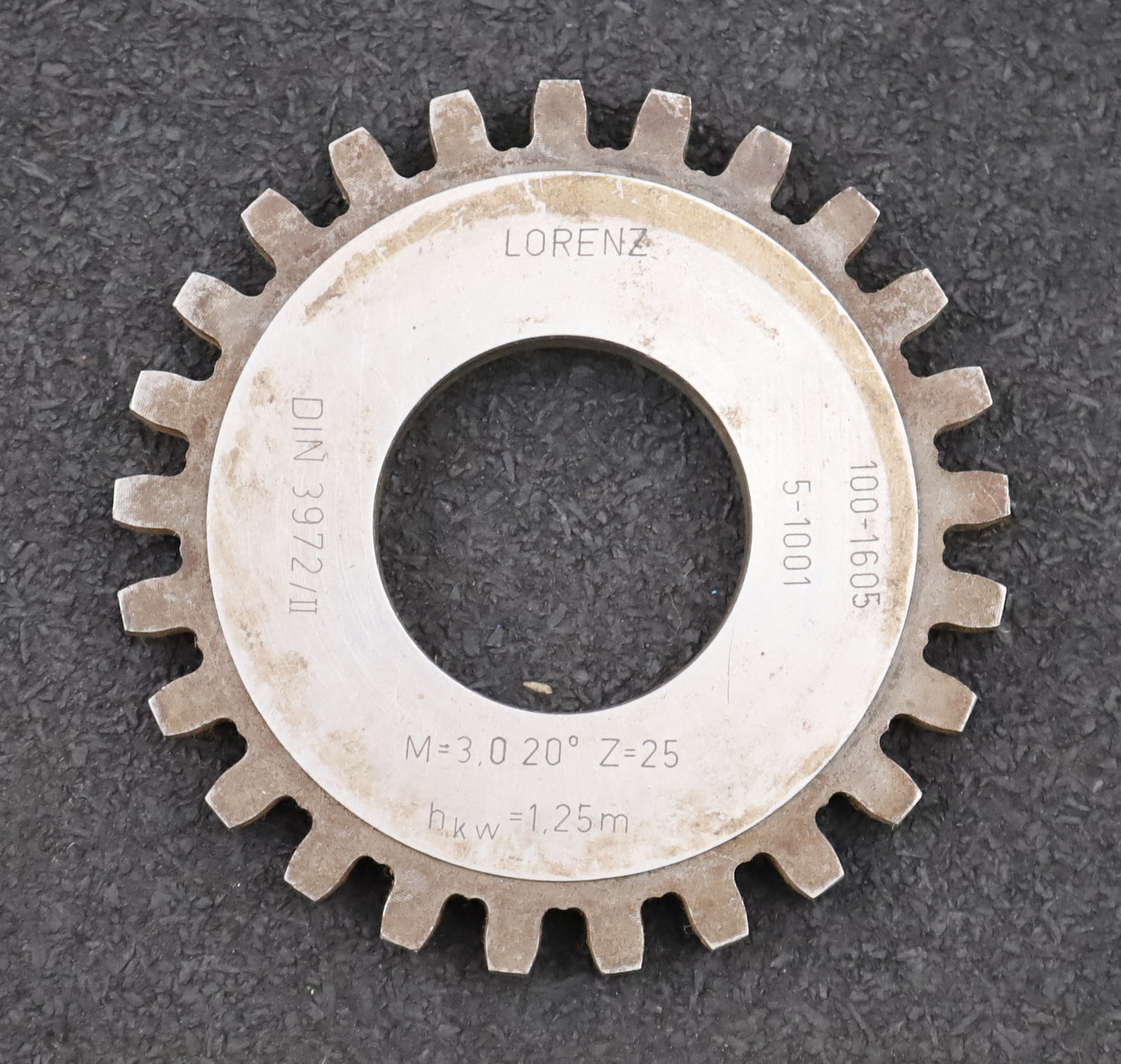 Bild des Artikels LORENZ-Scheibenschneidrad-m=-3mm-EGW-20°-Z=-25-hkw=-1,25m-BP-II-DIN3972