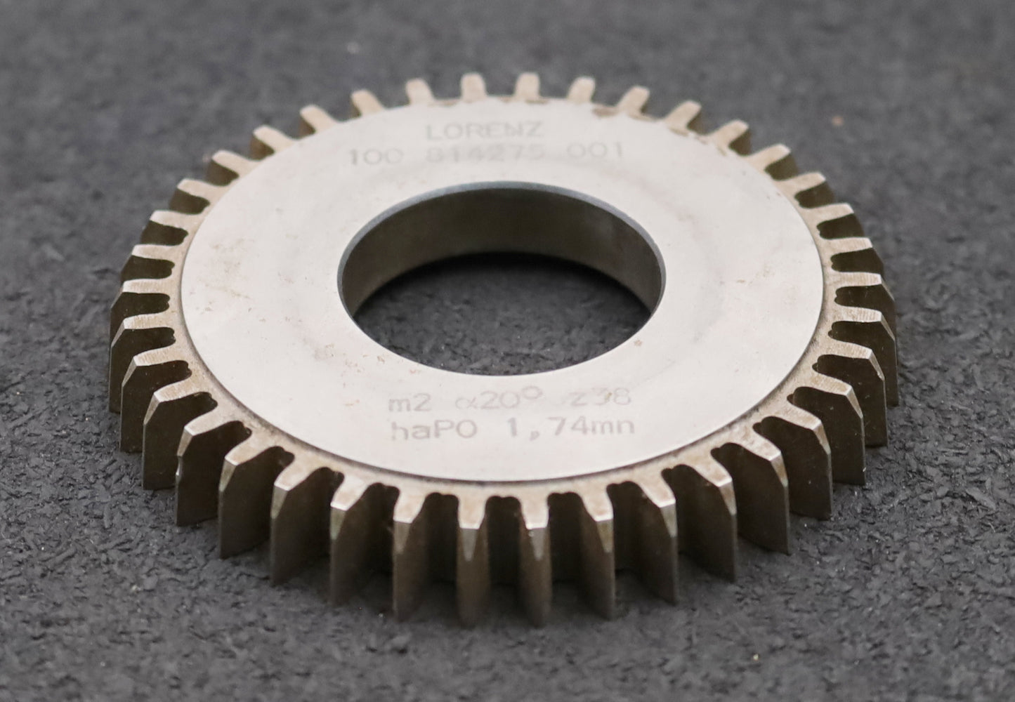 Bild des Artikels LORENZ-Scheibenschneidrad-m=-2mm-EGW-20°-Z=-38-haP0=-1,74mn->Ø80x12xØ1-1/4"