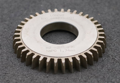 Bild des Artikels LORENZ-Scheibenschneidrad-m=-2mm-EGW-20°-Z=-38-haP0=-1,74mn->Ø80x12xØ1-1/4"