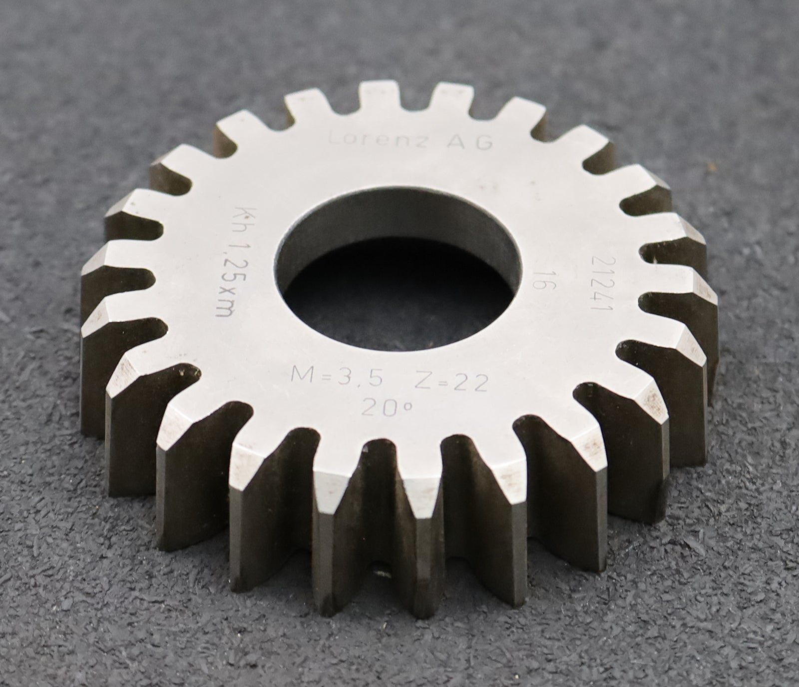 Bild des Artikels LORENZ-Scheibenschneidrad-m=-3,5mm-EGW-20°-Z=-22-Kh=-1,25xm-Ø87x21xØ1-3/4"